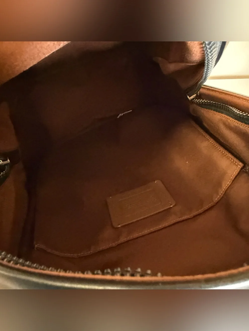 Coach Men’s Brown Signature Canvas Backpack CM024